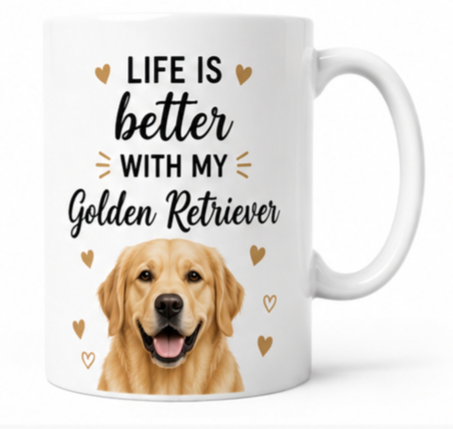 Life Is Better With My Golden Retriever Coffee Mug | Gift for Golden Retriever Owners | Dog Lover Mug