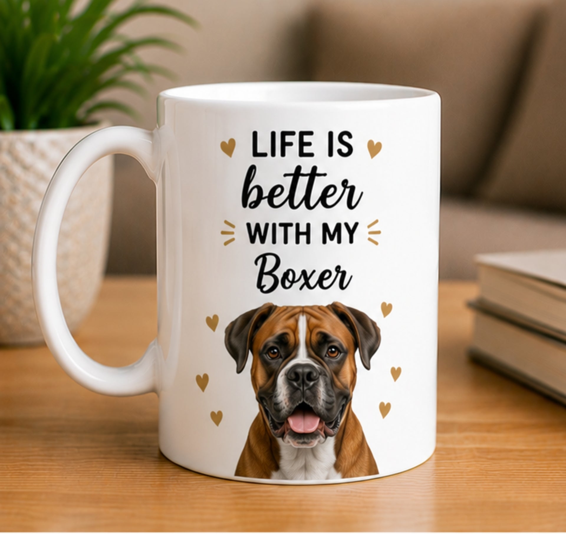 Life Is Better With My Boxer Coffee Mug | Gift for Boxer| Dog Lover Mug
