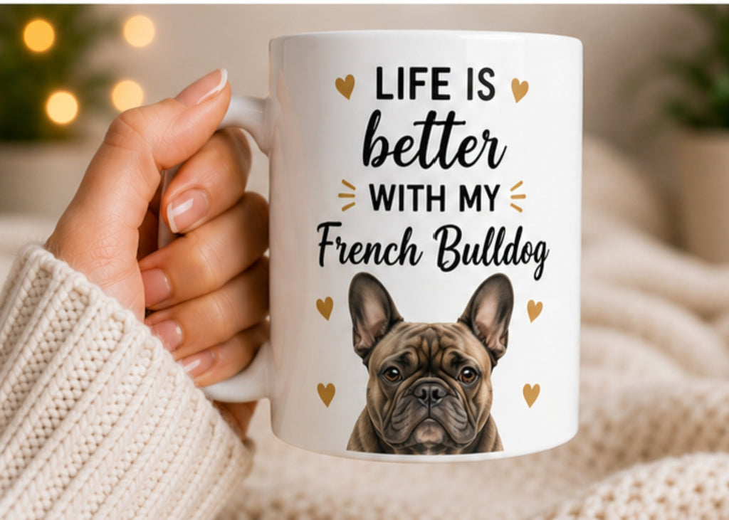 Life Is Better With My French Bulldog Coffee Mug | Gift for French Bulldog| Dog Lover Mug