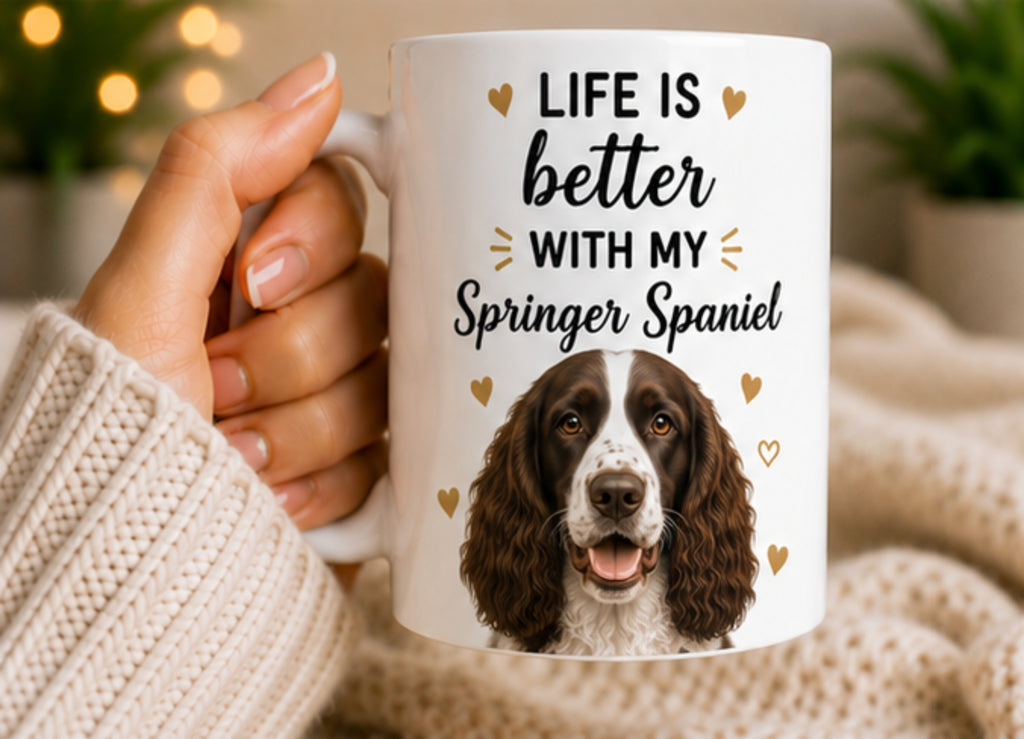 Life Is Better With My Springer Spaniel Coffee Mug | Gift for Springer Spaniel| Dog Lover Mug