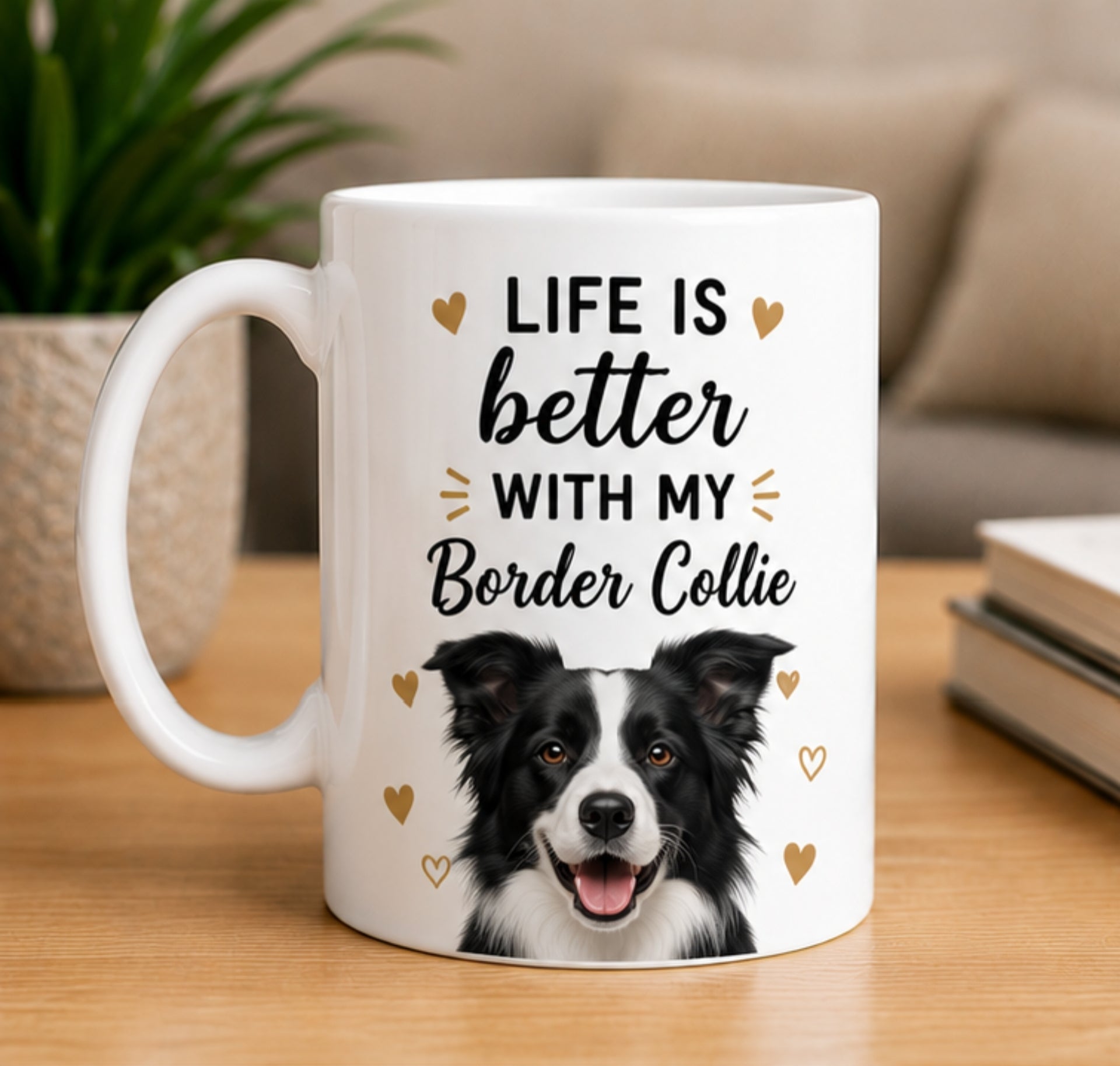 Life Is Better With My Border Collie Coffee Mug | Gift for Border Collie| Dog Lover Mug