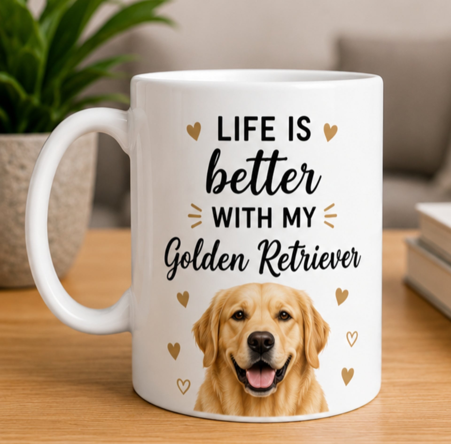 Life Is Better With My Golden Retriever Coffee Mug | Gift for Golden Retriever Owners | Dog Lover Mug