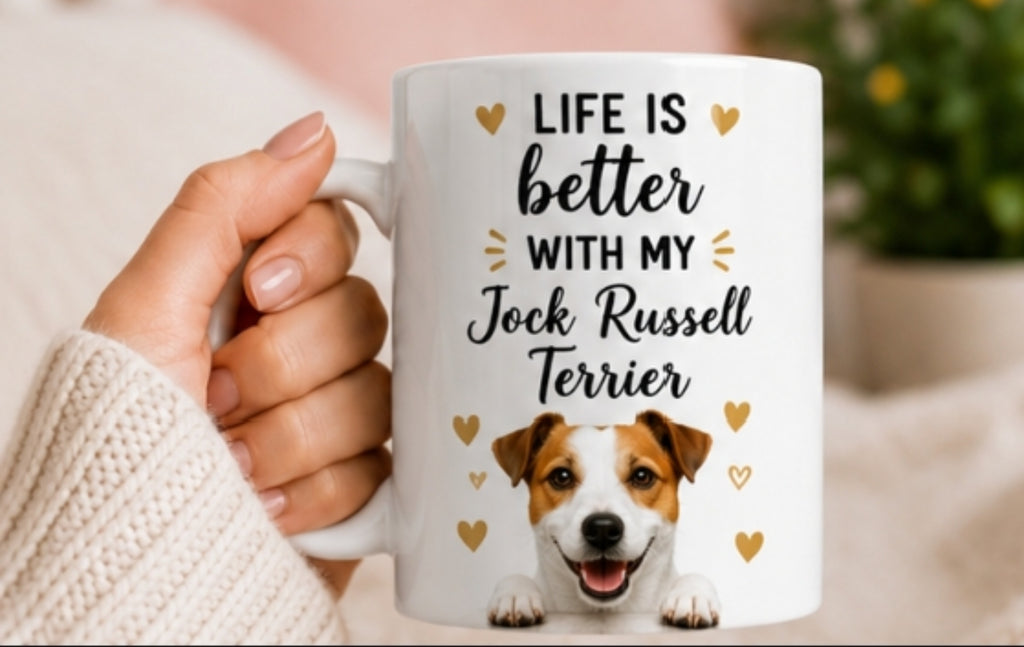 Life Is Better With My Jack Russell Coffee Mug | Gift for Jack Russell | Dog Lover Mug