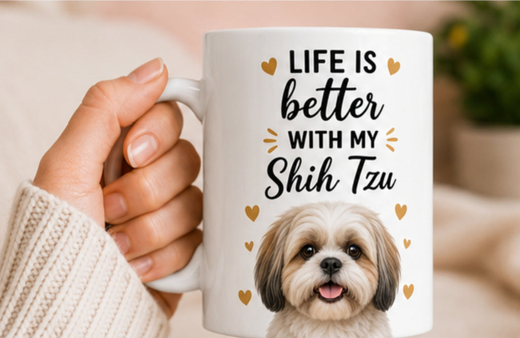Life Is Better With My Shih Tzu | Coffee Mug | Gift for Shih Tzu | Dog Lover Mug
