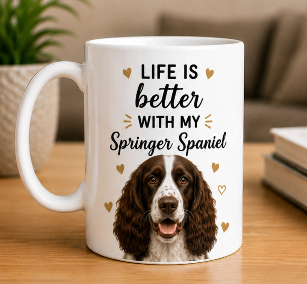 Life Is Better With My Springer Spaniel Coffee Mug | Gift for Springer Spaniel| Dog Lover Mug