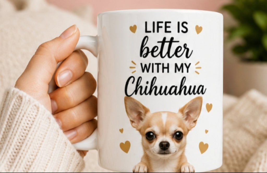 Life Is Better With My Chihuahua | Coffee Mug | Gift for Chihuahua| Dog Lover Mug