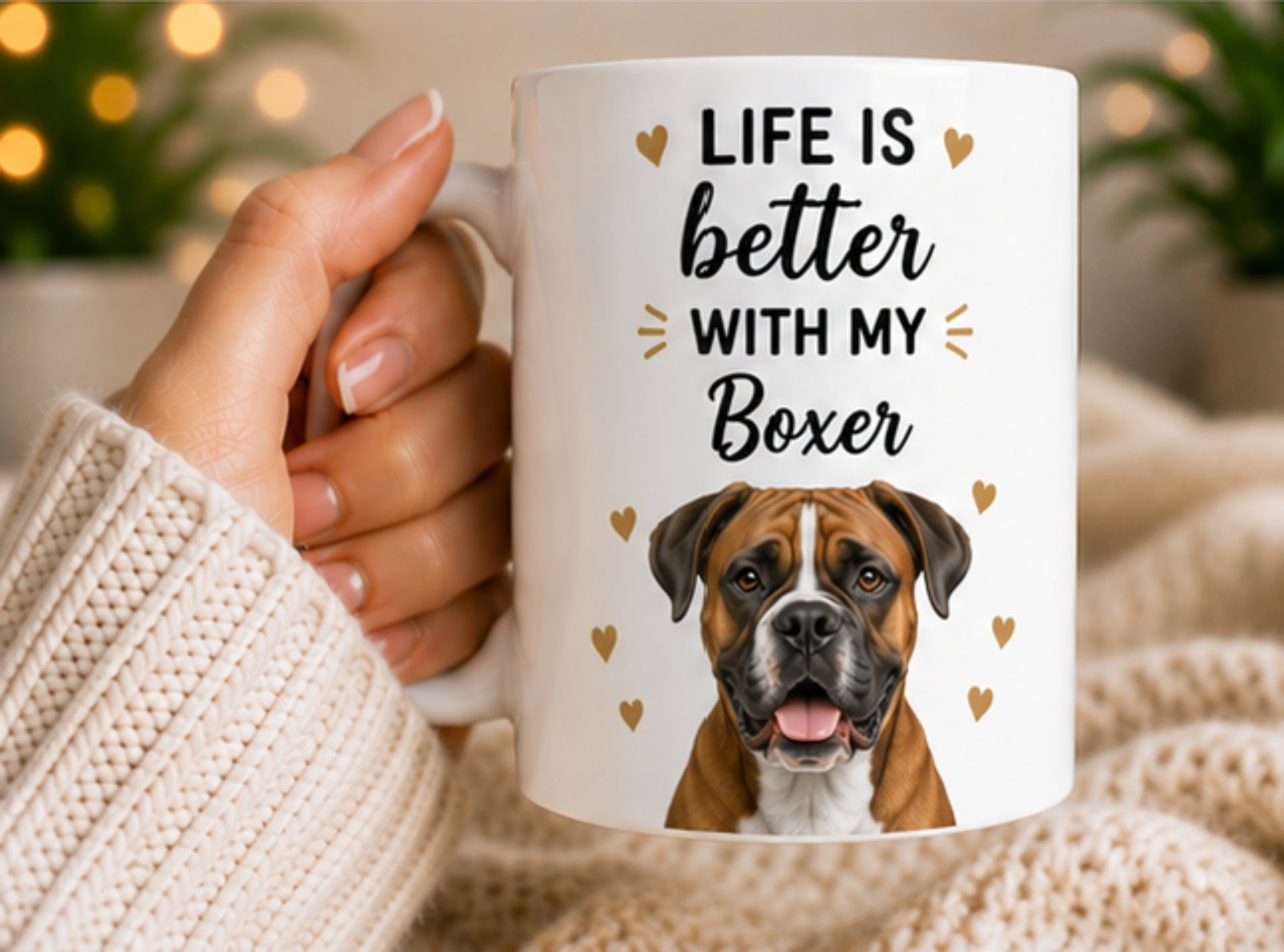 Life Is Better With My Boxer Coffee Mug | Gift for Boxer| Dog Lover Mug