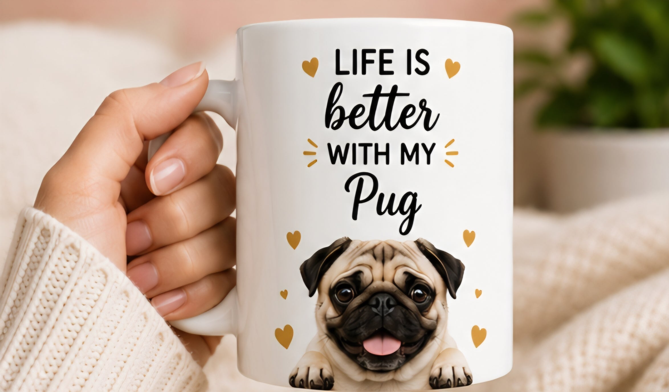 Life Is Better With My Pug | Coffee Mug | Gift for Pug | Dog Lover Mug